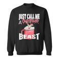 Just Call A Christmas Beast With Cute Deer In Cocoa Cup Sweatshirt