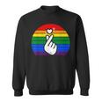 K-Pop Heart Hand Lgbt Gay Pride Retro Vintage Lgbtq Pride Sweatshirt