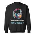 Kann Dich Nicht Hören Ich Zocke Sweatshirt für Gamer, Schwarzes Gaming Tee