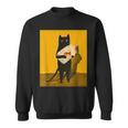 Katze Hält Goldfischglas-Kunstdesign Sweatshirt