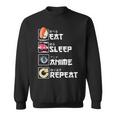 Kawaii Manga Sushi Eat Sleep Anime Repeat Cute Anime Sweatshirt