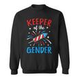 Keeper Of The Gender Reveal 4Th Of July Baby Shower Sweatshirt