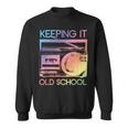 Keeping It Old School Retro 80S 90S Boombox Music Sweatshirt