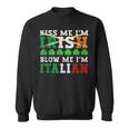 Kiss Me I'm Irish Blow Me I'm Italian St Patrick's Day Adult Sweatshirt
