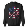 Lacrosse Outfit American Flag Lax Helmet & Sticks Team Sweatshirt