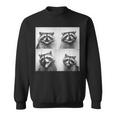 Laughing Raccoon Face Trash Raccoons Unique Quirky Animal Sweatshirt