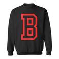 Letter B Large And Bold Outline In Red Sweatshirt