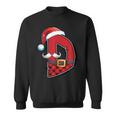 Letter D Initial Name Plaid Santa Hat Christmas Sweatshirt