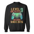 Level 9 Unlocked 9Th Birthday 9 Year Old Gamer Bday Sweatshirt