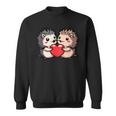 Lindos Erizos Pareja Amor Corazón Kawaii Camisa de entrenamiento
