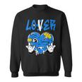 Loser Lover Blue Yellow Drip Heart Matching Outfit Women Sweatshirt