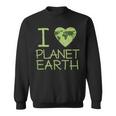 I Love Heart Planet Earth GlobeSweatshirt