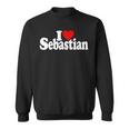I Love Heart Sebastian Name On A Sweatshirt