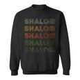 Love Heart Shalom Grunge Vintage Style Black Shalom Sweatshirt