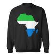 Love Sierra Leone With Sierra Leonean Flag In Africa Map Sweatshirt