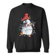 Lustiger Pinguin Weihnachten Dabbing Black Sweatshirt
