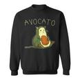 Lustiges Avocato Katzen Sweatshirt, Wortspiel Schwarzes Hemd