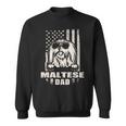 Maltese Dad Cool Vintage Retro Proud American Sweatshirt
