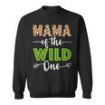Mama Of The Wild One Zoo Animal 1St Birthday Safari Theme Sweatshirt
