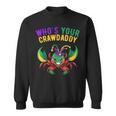Mardi Gras Crawfish Carnival Costume Beads Whos Your Crawdad Sweatshirt
