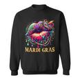 Mardi Gras Lips Queen Beads Mask Carnival Colorful Sweatshirt