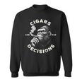 Monkey Cigars And Bad Decisions On Back Sweatshirt