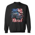 Monster Truck 4Th Of July Boys American Flag Usa Sweatshirt