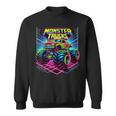 Monster Truck Birthday Party Retro Monster Trucks Sweatshirt