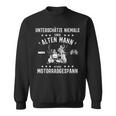 Motorrad Gespann Beiwagen Motorradfahrer Slogan Sweatshirt