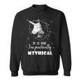 Mythical Unicorn Ehlers Danlos Black And White Zebra Stripe Sweatshirt