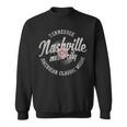 Nashville Music City Vinyl Vintage Sweatshirt