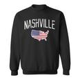 Nashville Tennessee City Pride Usa Flag Distressed Sweatshirt