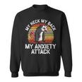 My Neck My Back My Anxiety Attack Opossum Sunset Vintage Sweatshirt