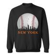 New York Ny Skyline Baseball Vintage Met At Gameday Sweatshirt