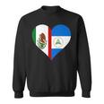 Nicaraguan Mexican Heart Flag Nicaragua Mexico Sweatshirt