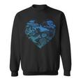 Ocean Life Heart Love Sea Turtle Octopus Whale Fishes Sweatshirt