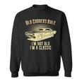 Old Codgers Rule-Classic Muscle Car Garage Sweatshirt