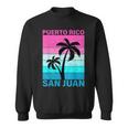 Palm Tree Vintage Family Vacation Puerto Rico San Juan Beach Sweatshirt