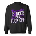 Pancreatic Cancer Fuck Off Purple Ribbon Support Sweatshirt