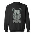 Papa Rhino Rhinoceros Fathers Day Grandpa For Men Sweatshirt