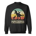 Papasaurus Dinosaur Papa Tyrannosaurus Dino Twin Pack Mit-Ausschnitt Sweatshirt