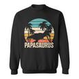 Papasaurus T-Rex Papa Dad Dino Dinosaur Sweatshirt