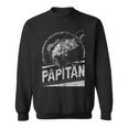 Papitän Papa Angler Papa Fischerintage-Look Kapuzenjacke Sweatshirt