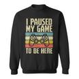 Paused My Game To Be Here Video Game Controller Boys Kid Sweatshirt