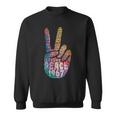 Peace Hand Sign Peace Sign Vintage Hippie Sweatshirt