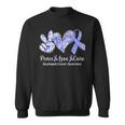 Peace Love Cure Periwinkle Ribbon Esophageal Cancer Sweatshirt