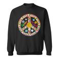 Peace Sign Love60S 70S Tie Die Hippie Costume Sweatshirt