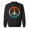 Peace Sign Vintage Distressed Anti War Freedom Retro Sweatshirt