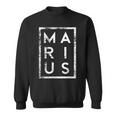 Personalisiertes Marius Vintage-Schwarz Sweatshirt, Retro Namensdesign