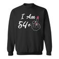 Personalized I Am 54 Plus 1 Middle Finger 55Th Women Sweatshirt